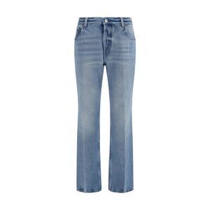 Miu Miu Blue Polyester Relaxed Fit Women's Jeans